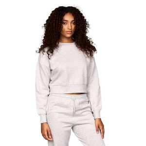 Juice Womens/Ladies Catalina Crew Neck Crop Sweatshirt / Grey Marl
